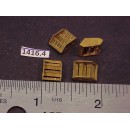 1416-4 -HO Caboose step boxes, w/ see-thru Blaw-Knox tread, no cut-lever bracket, 9/32H x 5/16W - Pkg. 4